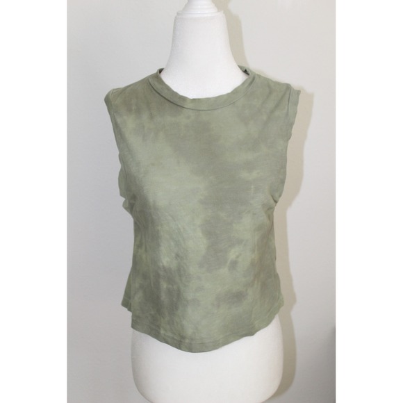 LNA Tops - LNA Olive Green Tie Dye Muscle Tank Top XS Cotton‎ Slub Jersey Made in USA